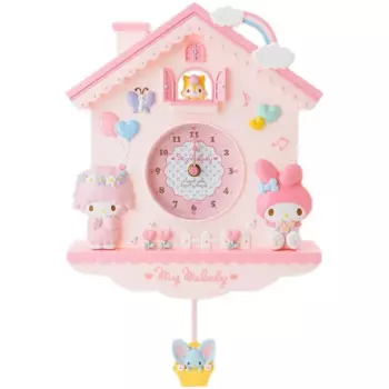 8 дюймов Sanrios Mymelody Cinnamoroll Kuromi kawaii мультфильм настенные часы Аниме Кукла часы домашний аксессуар спальня настенные часы декор