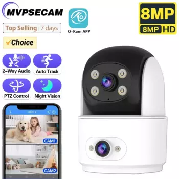 8-мегапиксельная 4K IP-камера HD Cloud Smart Home Беспроводная интеллектуальная камера с автоматическим отслеживанием камеры наблюдения за человеком Сетевая камера видеонаблюдения Wi-Fi