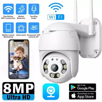 8-мегапиксельная PTZ Wi-Fi IP-камера для улицы, 4-кратный цифровой зум, AI, отслеживание человека, умный дом, беспроводная защита, камера видеонаблюдения