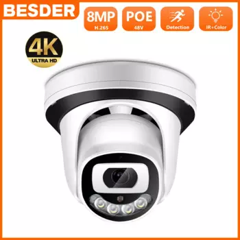 8 МП 5 Мп HD аудио 48 В POE IP-камера ИК/цветное ночное видение 2,8 мм широкий угол H.265 2 МП комнатная купольная камера видеонаблюдения XMEye