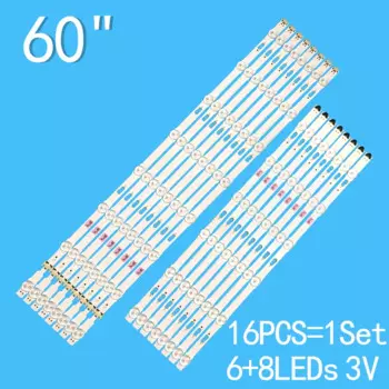 8 пар/компл. светодиодная лента для подсветки телевизора для UA60KU6000 UA60KU7000 UE60KU6000 UE60KU6020 UE60KU6070 UE60KU6072 UE60KU6075 V5DU-600DCA-R1