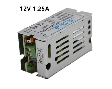 8 шт./лот LED импульсный источник питания 12 В 1.25A 15 Вт освещение Трансформатор Адаптер питания AC100V 110 в 127 в 220 В к DC12V Светодиодный драйвер