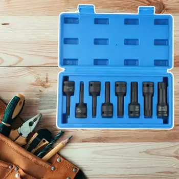 8 шт., торцевой ключ, 12-гранный торцевой ключ Torx 1/2 M5 к M19, адаптер для пневматического ключа, набор ручных инструментов, инструменты для ремонта