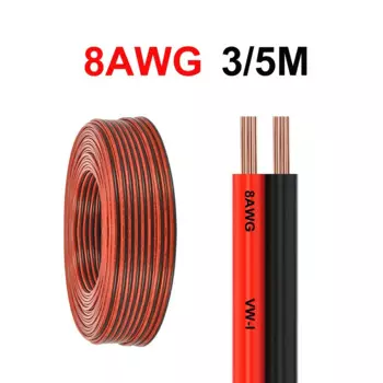 8AWG электрический медный провод 2-контактный красный черный кабель солнечной панели для автомобиля, грузовика, инверторный аккумулятор, наружное освещение, припой