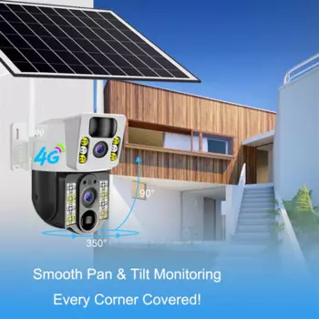 8MP 4K HD Solar 4G Sim двойной объектив с низким энергопотреблением V380pro умные IP-камеры безопасности открытый PIR обнаружение человека