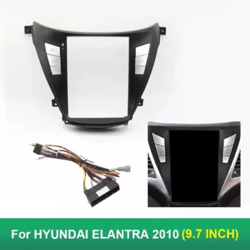 9,7-дюймовый 2-диночный автомобильный радиоприемник для HYUNDAI ELANTRA 2010, мультимедийная рамка в стиле Tesla, видеоплеер, навигационная DVD-панель, отделка