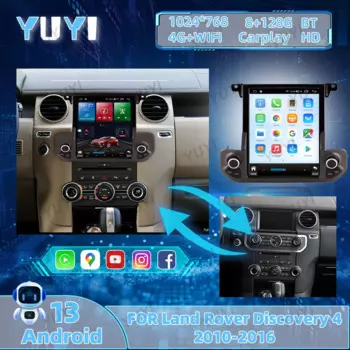 9,7-дюймовый автомобильный радиоприемник для Land Rover Discovery 2010 2013 2014 2015 2016 Android 13 GPS-навигатор DVD-медиаплеер, BT Car Audio