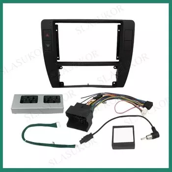 9 дюймов для Volkswagen Passat B5 2000-2005 Fascia, радиоприемник, стереопанель, монтаж приборной панели, комплект отделки, лицевая рамка, ободок, провод
