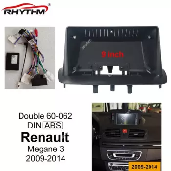 9-дюймовая Автомобильная панель для Renault Megane 3 2009-2014, Адаптер для установки аудио в приборную панель, двойной Din автомобильный радиоприемник, комплект для DVD