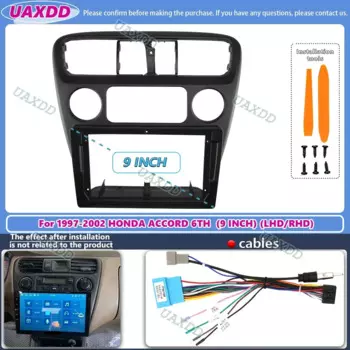 9-дюймовый автомобильный dvd-радиоприемник для 1997-2002 Honda accord, панель fascia, приборная панель, аудиоплеер, экран, кабель навигации, жгут проводов