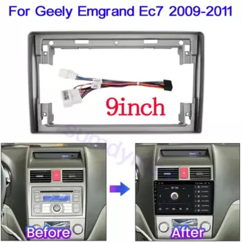 9-дюймовый автомобильный радиоприемник для Geely Emgrand Ec7 2004-2011Dash, комплект отделки, рамка панели, головное устройство, автомобильный монтаж