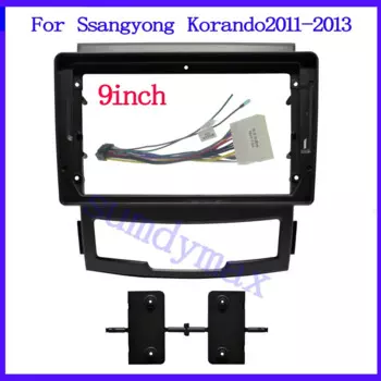 9-дюймовый автомобильный радиоприемник для Ssangyong Korando 2011-2013, автомобильный радиоприемник, панель, проигрыватель, аудиорамка, комплект для крепления приборной панели
