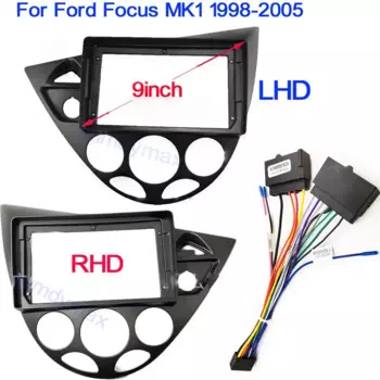 9-дюймовый автомобильный радиоприемник, кабельный провод для Ford Focus MK1 1998-2005, автомобильный радиоприемник, Android MP5, корпус, рамка 2 Din, стереофас
