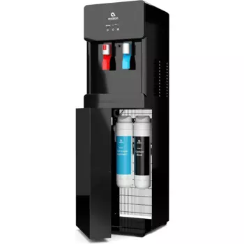 A7BOTTLELESSBLK Самоочищающийся бесконтактный дозатор-холодильник без бутылочек - замок для безопасности детей с горячей и холодной водой, UL, черный