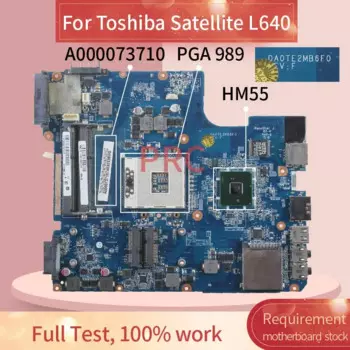 A 000073710 Материнская плата для ноутбука Toshiba Satellite L640 DA0TE2MB6F0 HM55 PGA 989 DDR3, протестированная материнская плата для ноутбука