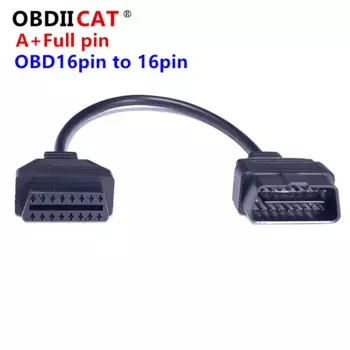 A + полный штырь OBD2 16 Pin удлинитель 16 Pin OBDII OBD 2 EOBD расширение 16 Pin гнездо на штыревой разъем