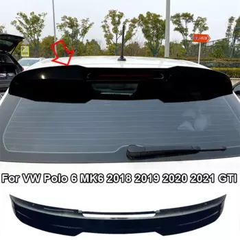 ABS задний спойлер на крыло, крышу для VW Polo 6 MK6 2018 2019 2020 2021 GTI задняя дверь, спойлер для багажника, губа, утиный хвост, Утконос