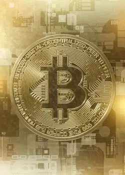Абстрактная золотая картина на холсте