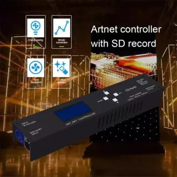 AC110-220V встроенный блок питания Artnet controller; Выход (680 пикселей/один порт) контроллер Madrix; Для светодиодной ленты WS2812 Ws2811