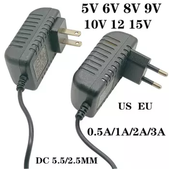 AC110-240V DC 5V 6V 8V 9V 10V 0.5A 1A 2A 3A Универсальный адаптер питания