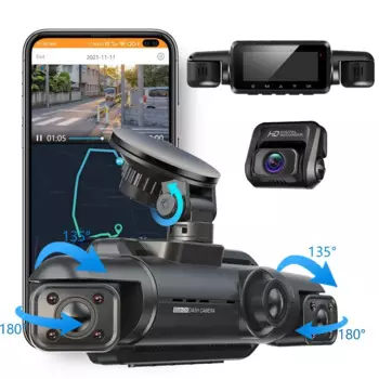 AD365 FHD 1080P Потоковая 4-канальная камера Dashcam Wi-Fi Gps Автомобильный видеорегистратор Передняя и задняя видеорегистратор Камеры для автомобиля