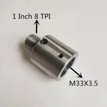 Адаптер 1 "8TPI в M33 X 3,5 для патрона токарного станка по дереву, преобразующие токарные инструменты, головка токарного станка