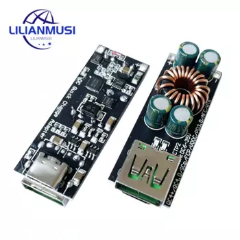 Адаптер быстрой зарядки QC4.0 QC3.0 USB Type-C, понижающий модуль бустера 6-35 В для Huawei SCP/FCP Apple PD Qualcomm