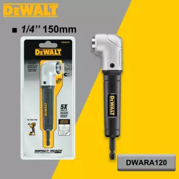 Адаптер для дрели под прямым углом DEWALT, ударный держатель для шестигранных бит 150 мм, DWARA120