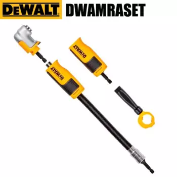 Адаптер для дрели прямоугольный DEWALT DWAMRASET 4-в-1, Компактный прямой гибкий вал, 12-дюймовые аксессуары