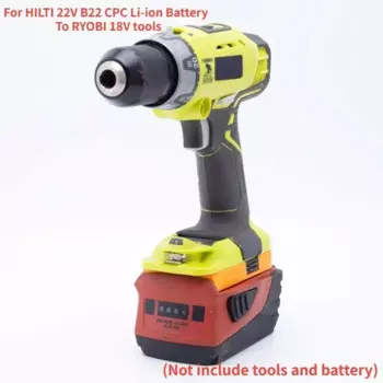 Адаптер для HILTI 22 в B22 CPC, преобразователь литий-ионной батареи в для беспроводных инструментов RYOBI ONE + 18 В (инструменты и батареи в комплект не входят)