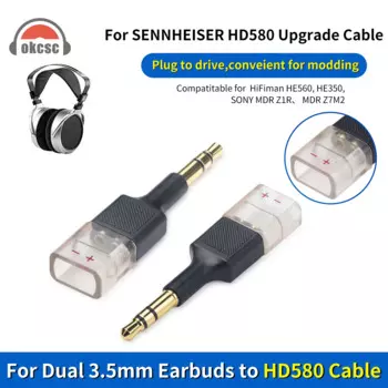 Адаптер для наушников okscc Dual 3,5 мм Male к HD650 Female, соединитель для наушников HiFiman HE560 HE350 SONY MDR Z1R MDR Z7M2, конвертер