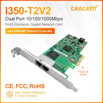 Адаптер для сервера Ethernet, RJ45, 100/1000 Мб