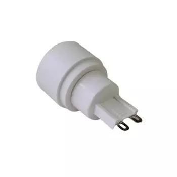 Адаптер G9 на E14, алюминиевый, белый