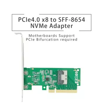 Адаптер PCIe4.0 x8 для тонких фотографий
