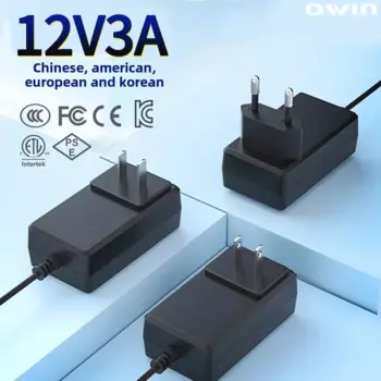 Адаптер питания 12V3A, сертифицированный CQC, адаптер светодиодной ленты, дисплей стиральной машины, 36 Вт, источник питания стандарта США и Европы
