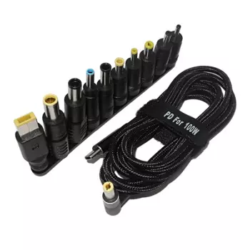 Адаптер питания для ноутбука, 100 Вт, Тип C, штекер USB типа C к универсальному зарядному устройству, шнур зарядного кабеля для ноутбуков