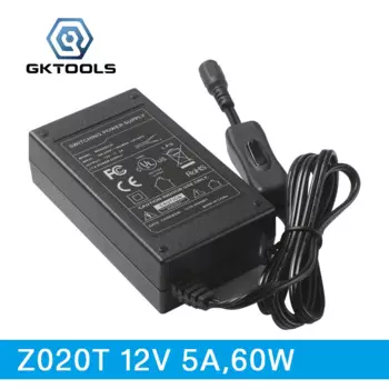 Адаптер питания GKTOOLS, 12 В, 5 А, 60 Вт с переключателем, предназначен для мини-двигателя 60 Вт, Z020T и Z020-1