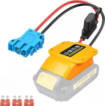 Адаптер питания на колесах для аккумулятора Dewalt 20 в, адаптер с предохранителем и проводным разъемом, совместимый с игрушками для катания детей Peg-Perego