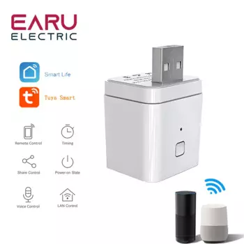 Адаптер питания Tuya Micro SmartUSB, 5 В, Wi-Fi, USB