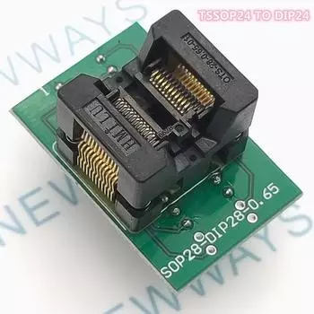 Адаптер программатора IC Socket TSSOP24 To DIP24 CITZENDS