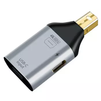 Адаптер USB Type C-C переходник DP MiniDP Male с внутренней резьбой для HD-видео 4K @ 60 Гц (интерфейс MINI DP-совместимый)