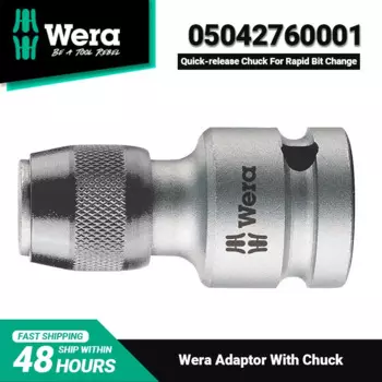 Адаптер WERA 05042760001 784 C 1/2 дюйма с быстроразъемным патроном 73 грамма, малый вес, высококачественный материал, длительный срок службы