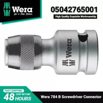 Адаптер WERA 05042765001 784 B 3/8 дюйма с быстроразъемным патроном подходит для сверл с шестигранным приводом 1/4 дюйма