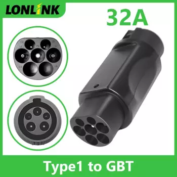Адаптер зарядного устройства LONLINK Type 1-GBT, 32 А, тип 1, J1772, китайская версия, для электрического автомобиля с гнездом для зарядки GB/T