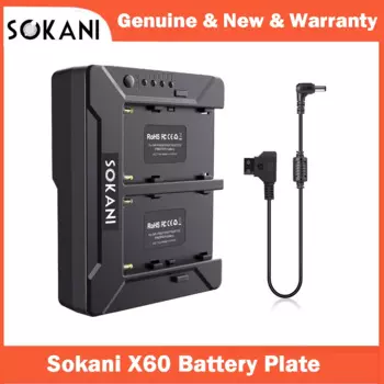 Адаптерная Пластина для аккумулятора Sokani X60, выход D-tap для Sony NP- F750 F970, специальный дизайн для Sokani X60 MINI X60 RGB, светодиодная подсветка