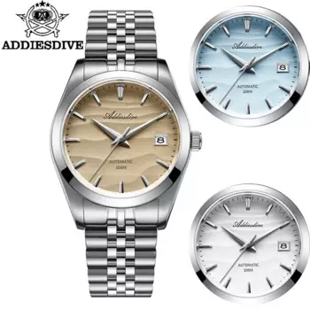 ADDIESDIVE AD2059 39 мм мужские часы с циферблатом в пустыне NH35A автоматические механические часы 100 м водонепроницаемые наручные часы из нержавеющей стали 316L