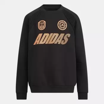 Adidas's Новый большой детский спортивный свободный свитшот с длинными рукавами и круглым вырезом, пуловер Hm5252