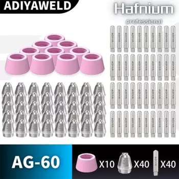 ADIYAWELD 30/60/90 шт., плазморез расходники AG60 SG-55, электроды, чашки, cопло, расходники на плазморез