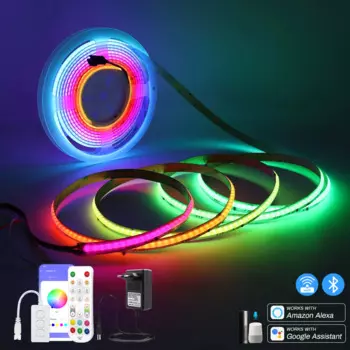 Адресная светодиодная лента RGB + 3000K 784 светодиодов RGBW COB Светодиодная лента Dream Color Ходовые огни WS2811 RGBIC APP Дистанционное голосовое управление Alexa