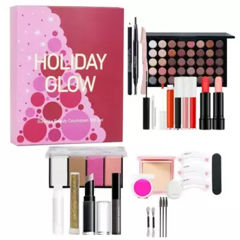 Адвент-календарь для макияжа на 2024 год, Рождественский адвент-календарь для макияжа, полный комплект, 24-дневный рождественский адвент-календарь для женщин, полный комплект
